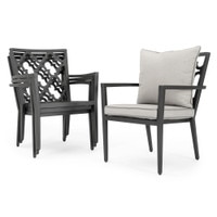 Venetia™ Set of 4 Sunbrella® Outdoor Dining Chairs - Gray